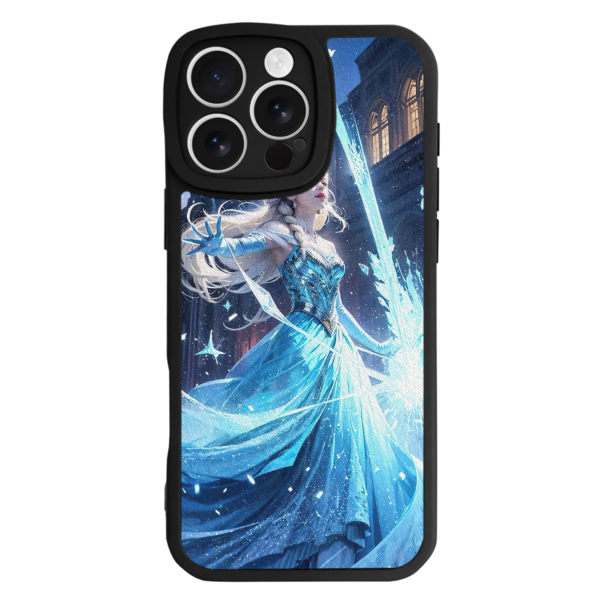 （画像用） アナと雪の女王 アンナ エルサ Frozen Anna Elsa 【iPhone 16シリーズ対応】シリコンスマホケース（レザー調） 材質：シリコン